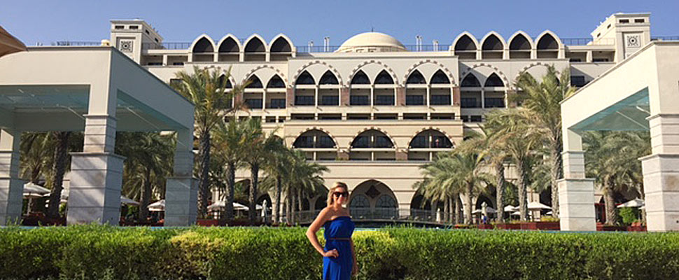 Meg at the Jumeriah Zabeel Saray